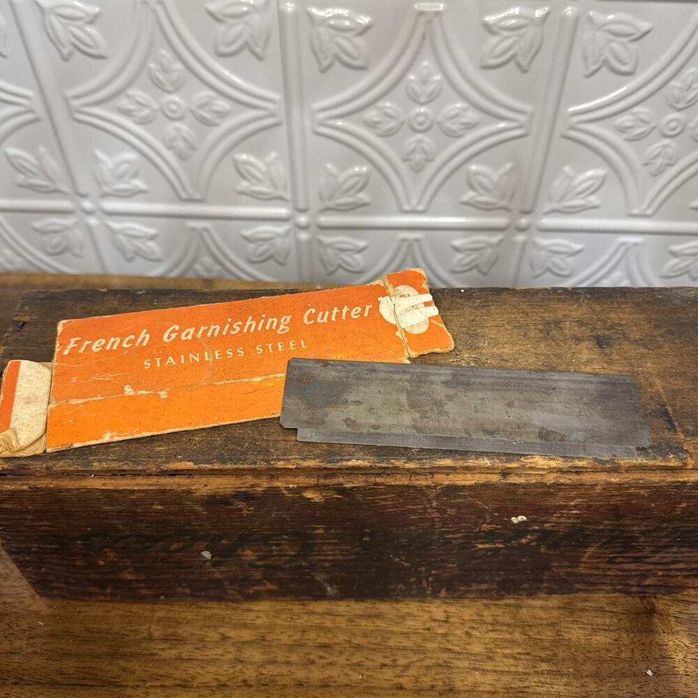 MCM Vtg. Stainless Steel French Garnishing Cutter, Kitchen Novelty Gadget in Box